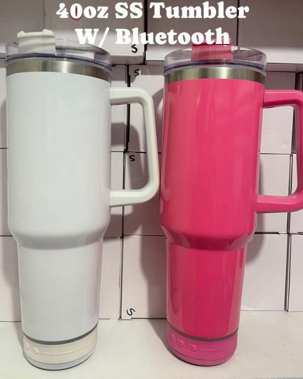 Personalized 40oz Bluetooth Speaker Tumbler — view 3