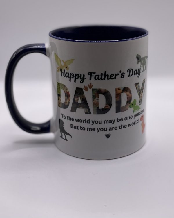 11oz Ceramic Mug — Colored Handle
